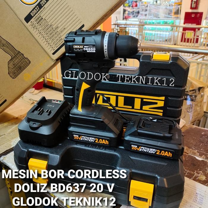 CORDLESS DRILL DOLIZ BD637 / BRUSHLESS DOLIZ BD637 / BOR BATERAI CAS