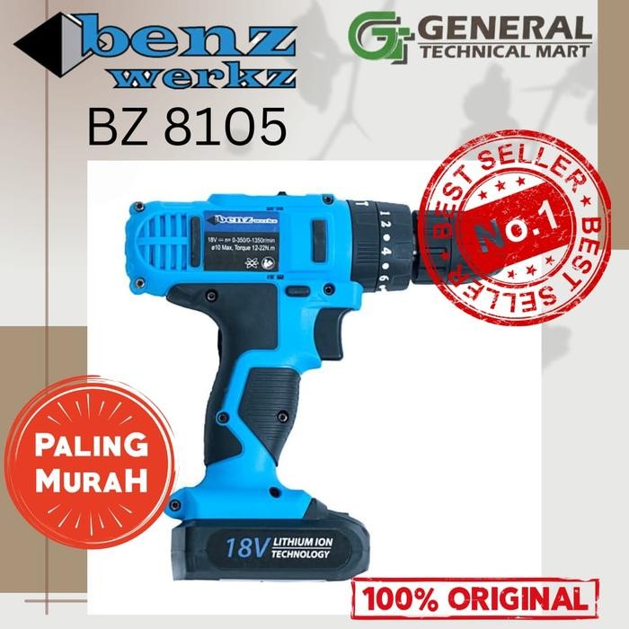 Mesin Bor Baterai BENZ 18V CBD-0105 /Cordless Impact Drill 18V