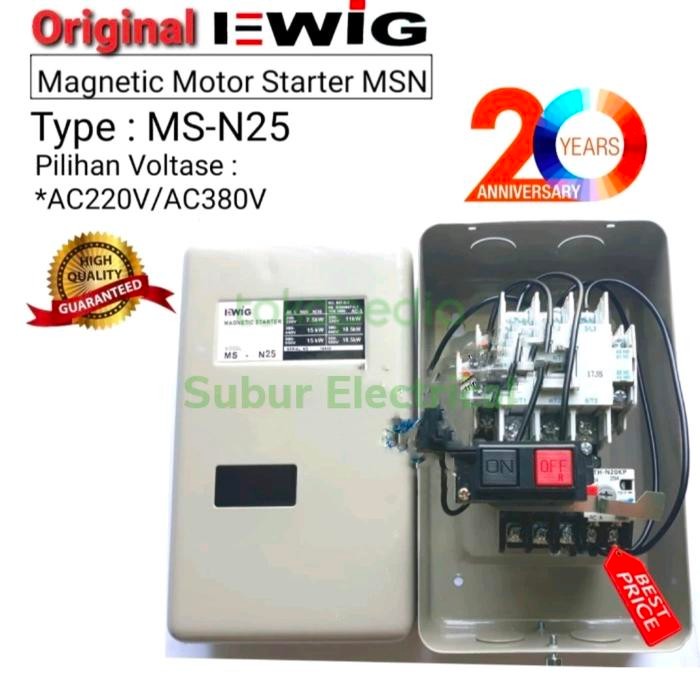 EWIG MSN-25 magnetic motor starter ewig msn-25 220V/380V