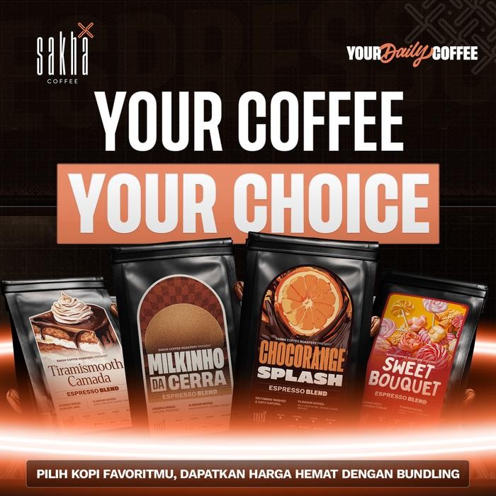 

Pilihan- Paket Bundle Your Coffee Your Choice Exclusive House Blend Coffe Bean Murni Biji Kopi