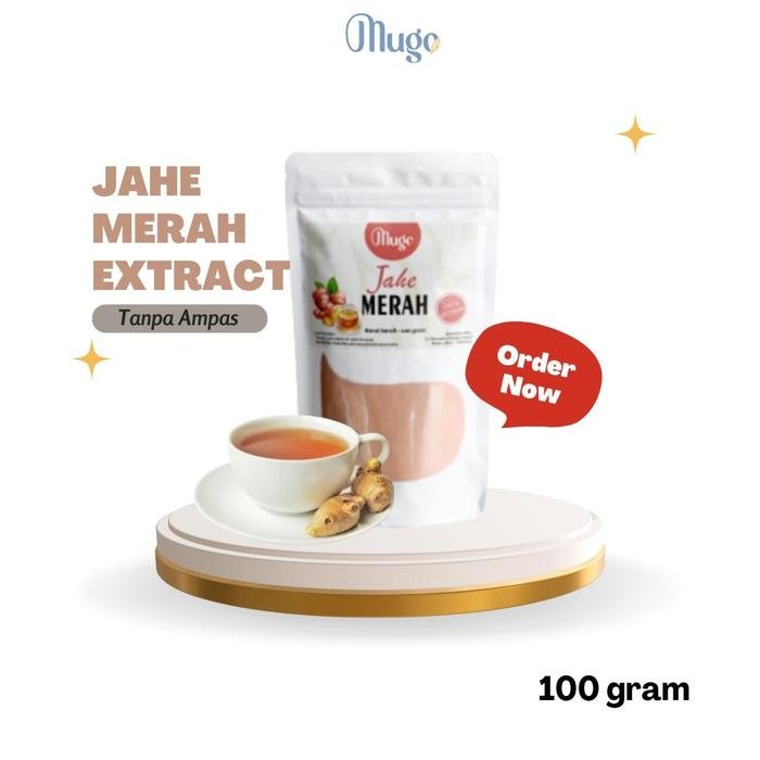 

Pilihan- Mugo Red Ginger (Jahe Merah) Extract Premium Powder Murni 100G Tanpa Gula Tanpa Ampas