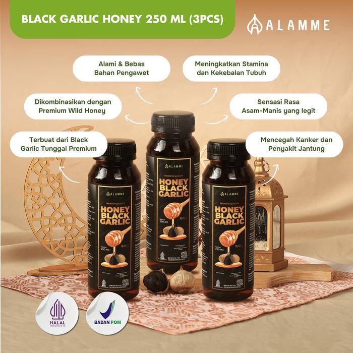 

Pilihan- Black Garlic Honey Alamme Quality 250Ml 3Pcs Hitam Manis Bawang Bebas Gula