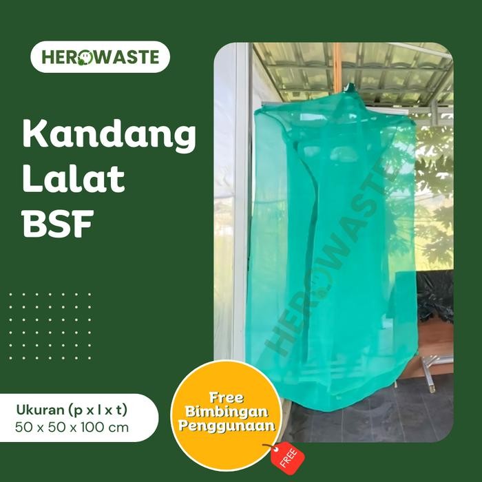 Herowaste - Kandang Lalat BSF Insectarium dengan kerangka Maggot BSF