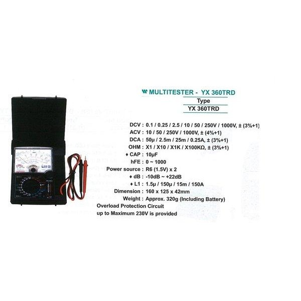 TERSEDIA MULTITESTER ANALOG WIPRO YX360TRD AVOMETER TESTER