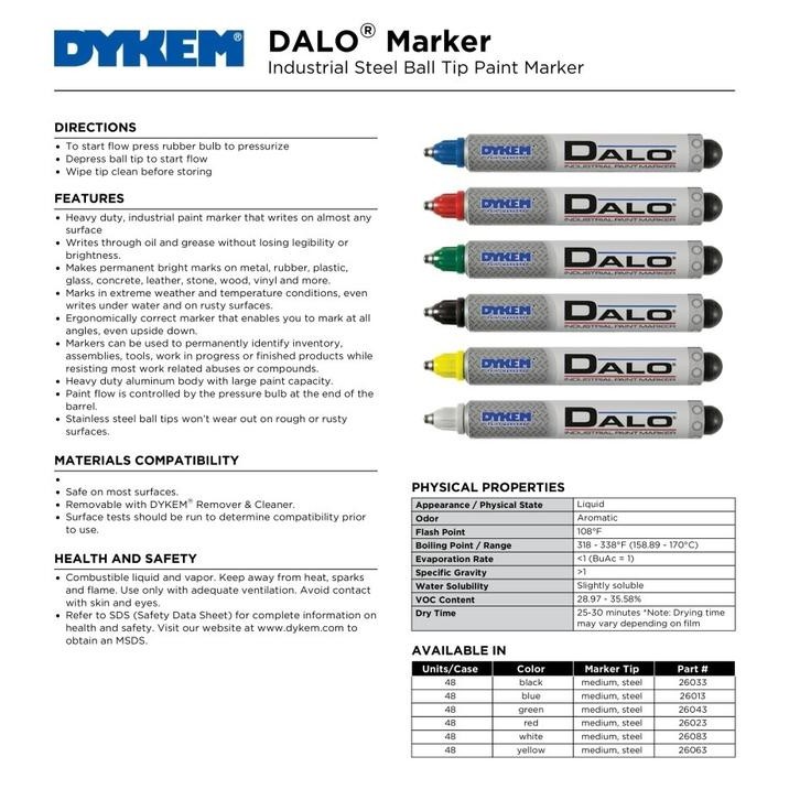 

Dalo Steel Marker White / Spidol Dalo Putih