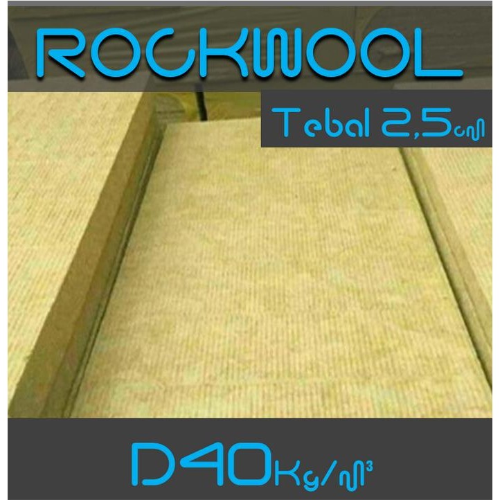 Pilihan- Rockwool Peredam Suara D60 D80 D100 (60X60 Cm Tebal 2,5Cm)