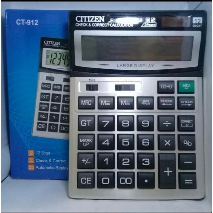 

Terbaru! Calculator Citizen Ct-912 Kalkulator Meja Dagang Ukuran Besar