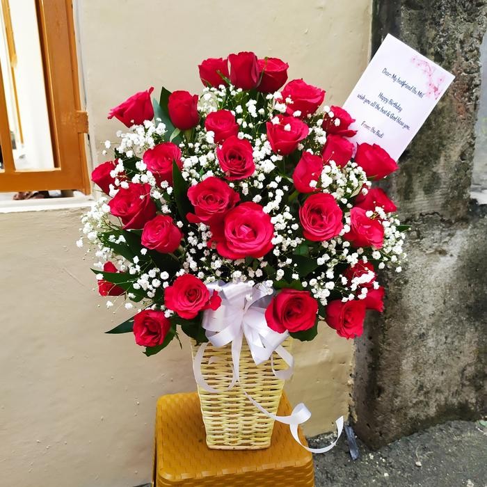 PromoVas Bunga Ulang Tahun, Vas Bunga Mawar , Vas Bunga Segar