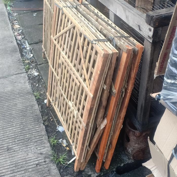 kandang ayam lipat bambu