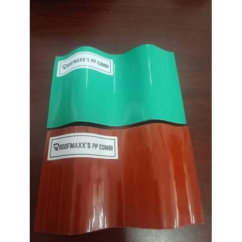 DISKON ATAP FIBER / PP MERAH HIJAU GELOMBANG ASBES ROOFMAXX