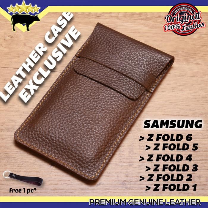 LEATHER CASE SAMSUNG Z FOLD 6 , Z FOLD 5 , Z FOLD 4 , Z FOLD 3 , Z FOLD 2 MILL EXCLUSIVE SARUNG HP
