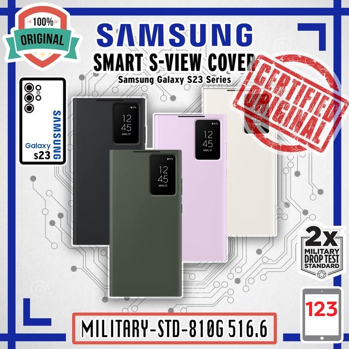 Original Case Samsung S23 Ultra Plus Samsung S View Smart Flip Cover