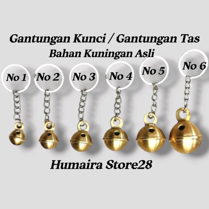 ORIGINAL Gantungan Kunci Rumah / Motor Gantungan Tas Klintingan Lonceng Krincingan Kuningan Anti