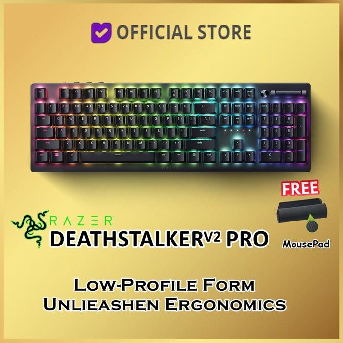 TERBARU Razer DeathStalker V2 Pro Low Profile Wireless Keyboard Death Stalker PROMO