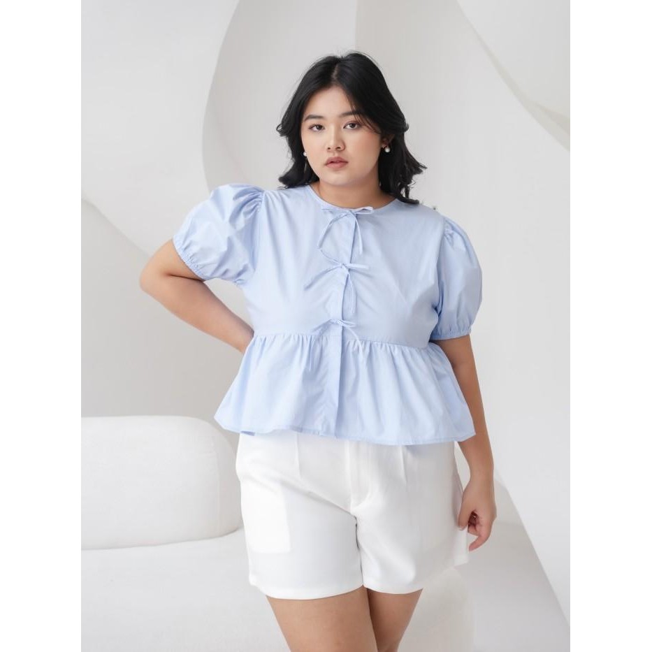 Ms Daisy Charlotte Coquette blouse Pita Tali Blouse Lengan Balon dengan Ukuran Small Medium Plus