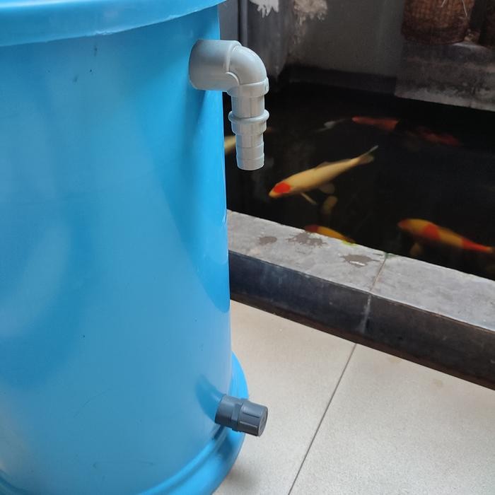 TABUNG TONG BAK FILTER KOLAM IKAN KOI SIZE L 30X70CM BAHAN FIBER