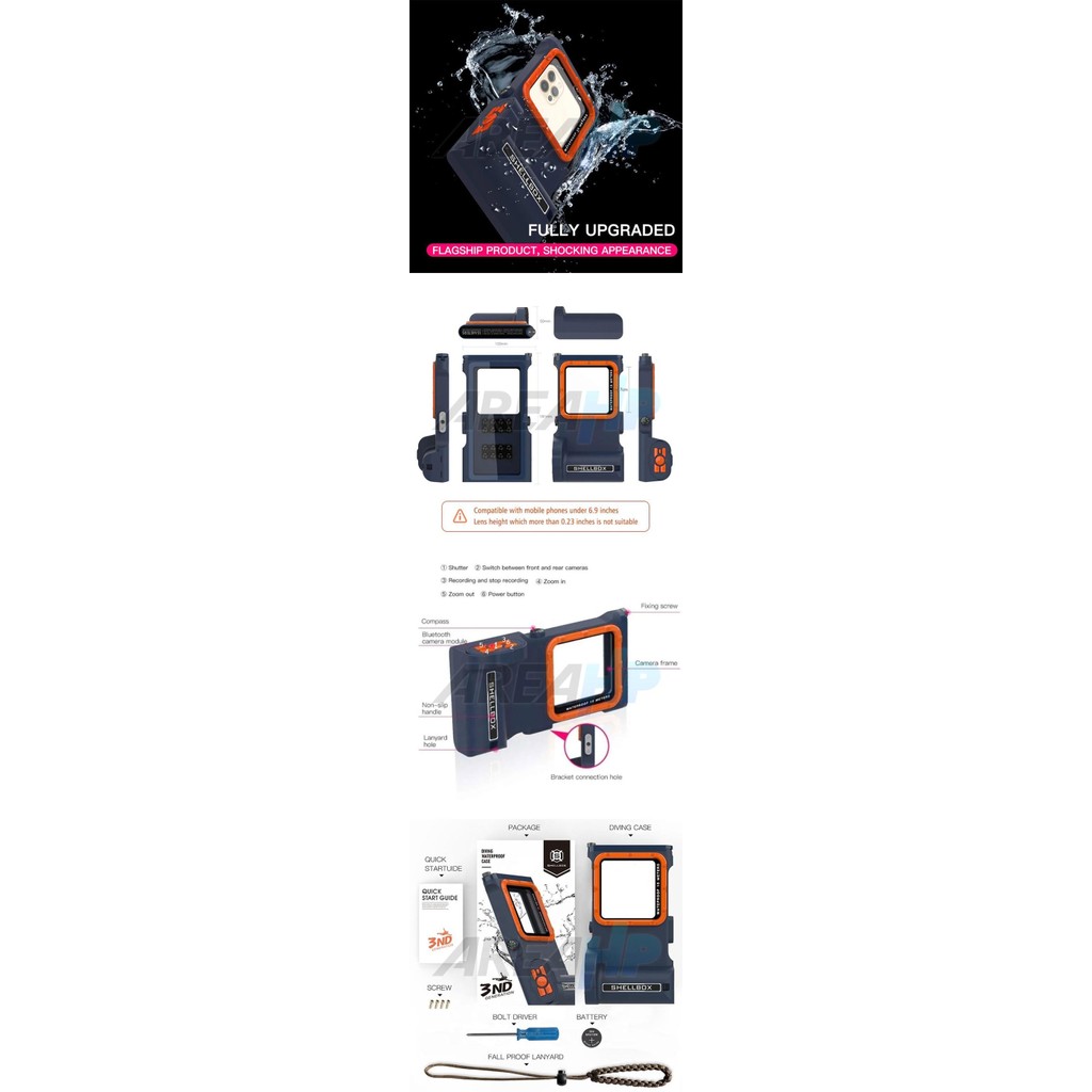 SHELLBOX GEN 3 DIVING WATERPROOF CASE CASING 15M ASUS ZENFONE 9