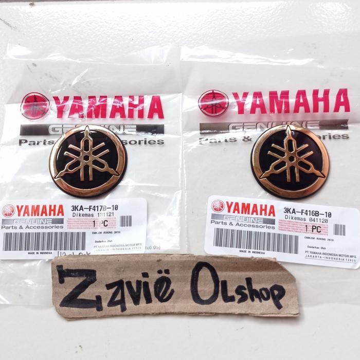 EMBLEM LOGO YAMAHA TANGKI KANAN KIRI RX KING 2003 SE GOLD ORIGINAL