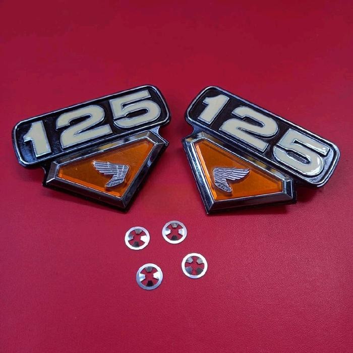 Emblem dop box bok tepong aki NOS TAIWAN cb 125 cb125 cb125s set klip