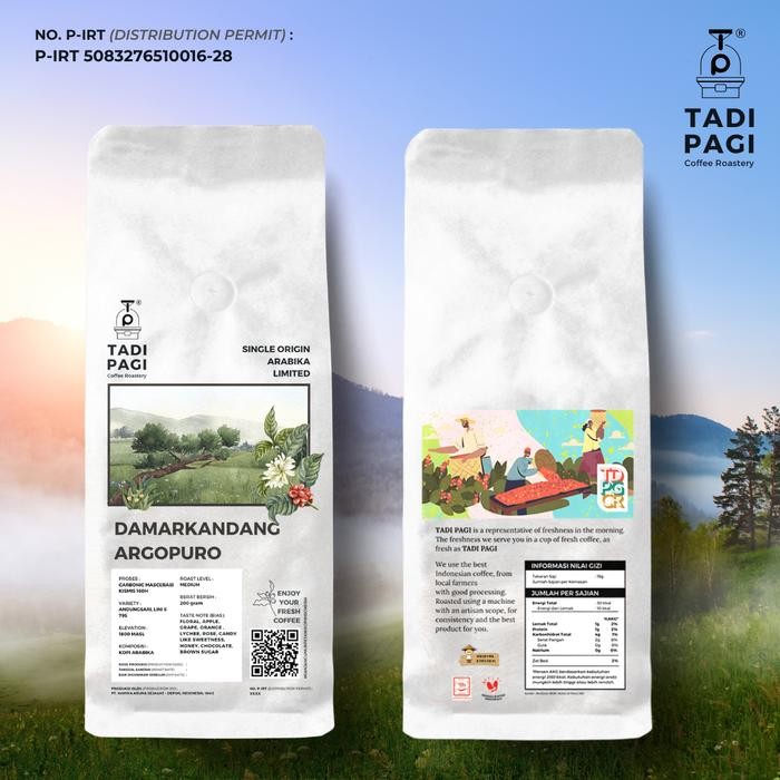 

Damarkandang Argopuro Maserasi Karbonat 200 gr Kopi biji matang