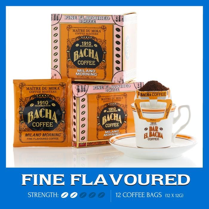 

Bacha Coffee Milano Morning Fine Flavoured, 100% Arabica Beans, Medium Roast, x12 Individually