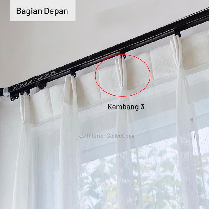 VITRASE POLOS MINIMALIS PELAPIS GORDEN VOILE KAIN PUTIH TRANSPARAN -CG