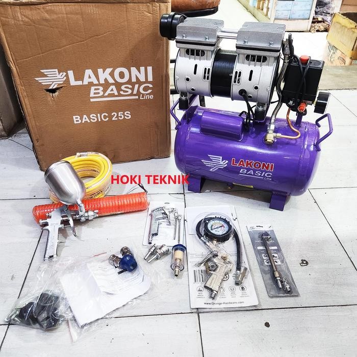 MESIN KOMPRESOR ANGIN 3/4HP OILLESS LAKONI BASIC 25S