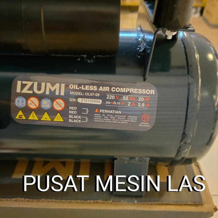 KOMPRESOR ANGIN IZUMI OL 0709 / COMPRESOR IZUMI OIL LESS OL 0709