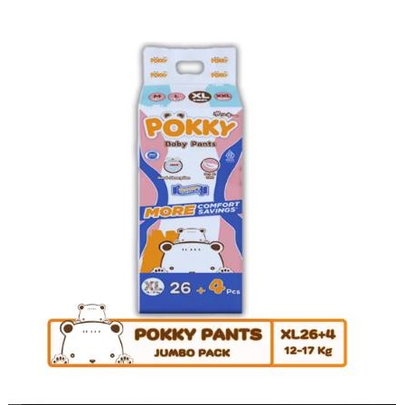 Pokky baby pants XL26+4 popok diapers