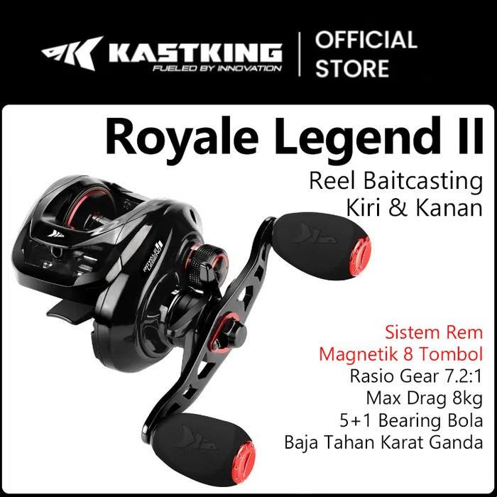 DISCOUNT [OFFICIAL] KASTKING ROYALE LEGEND II REEL BC BAITCASTING REEL PANCING 7.2 1 GEAR RATIO 5 1