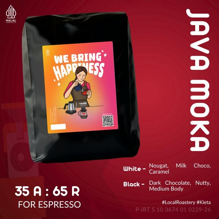 

250gr Biji Kopi Java Moka Espresso Blend 65/35