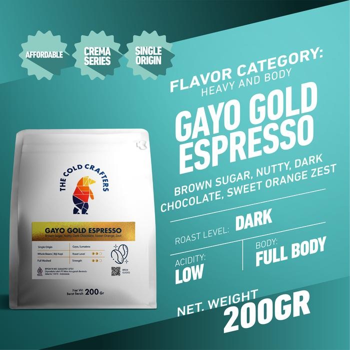 

Gayo Gold Espresso 100% Arabica Coffee