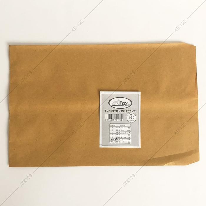 

AMPLOP COKLAT / SAMSON FOX KW (KWARTO) ISI 100 BUAH KODE 624