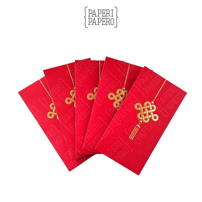 

CHINESE TASSEL RED ENVELOPE (5 PCS) - AMPLOP ANGPAO MERAH GAMBAR RUMBAI CINA TIONGHOA EMAS EMBOSS