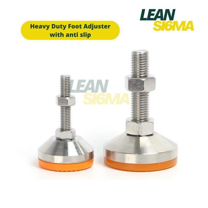 Heavy Duty Adjuster Foot with Anti Slip Kaki Meja Stainless Steel 304