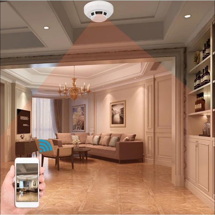 Wireless Hidden Security WIFI Camera Smoke Detector Dummy - Promo