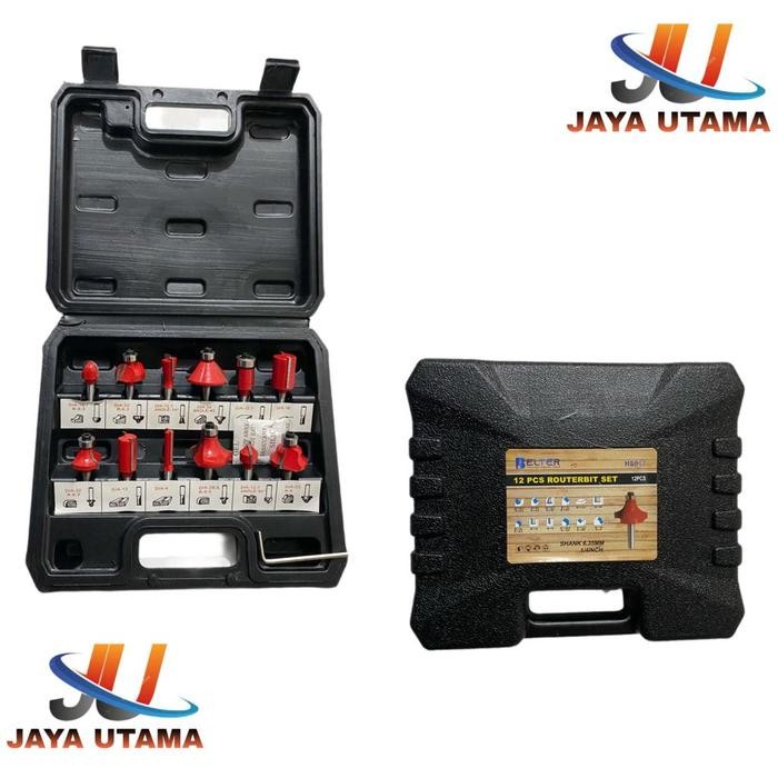 Mata Profil Kayu 1/4" 12 Pcs Mata Router 1/4 Inch Mata Profil Ukir Kay