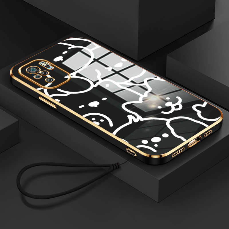 Casing Hp Untuk Xiaomi Redmi Note 10 Note 10s Note 10 Pro Case Casing pola Tali kucing anjing Kesing