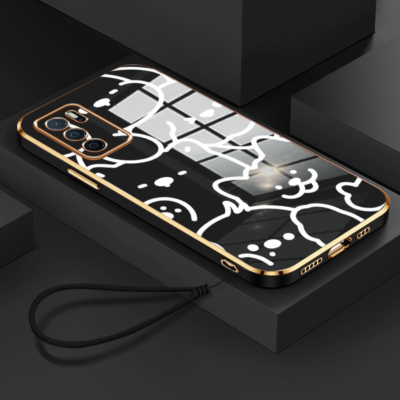 Casing Hp Untuk OPPO A16 A16s A54s A16K A16E Case Casing pola Tali kucing anjing Kesing HP Cesing Si