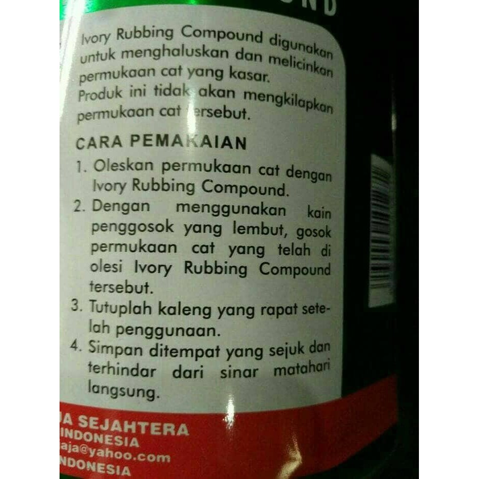 Black Dimension Water Base Rubbing Compound