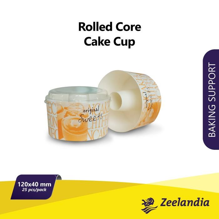 Rolled Core Cake Cup - Tempat Kue Chiffon - Tahan Panggang 25 set