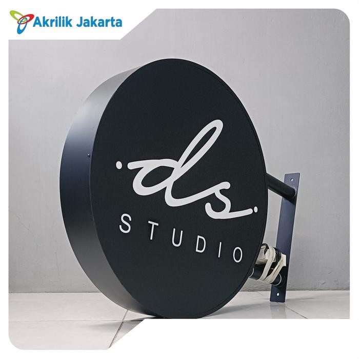 Neon Box Bulat Diameter 80Cm - 2Sisi Terlaris