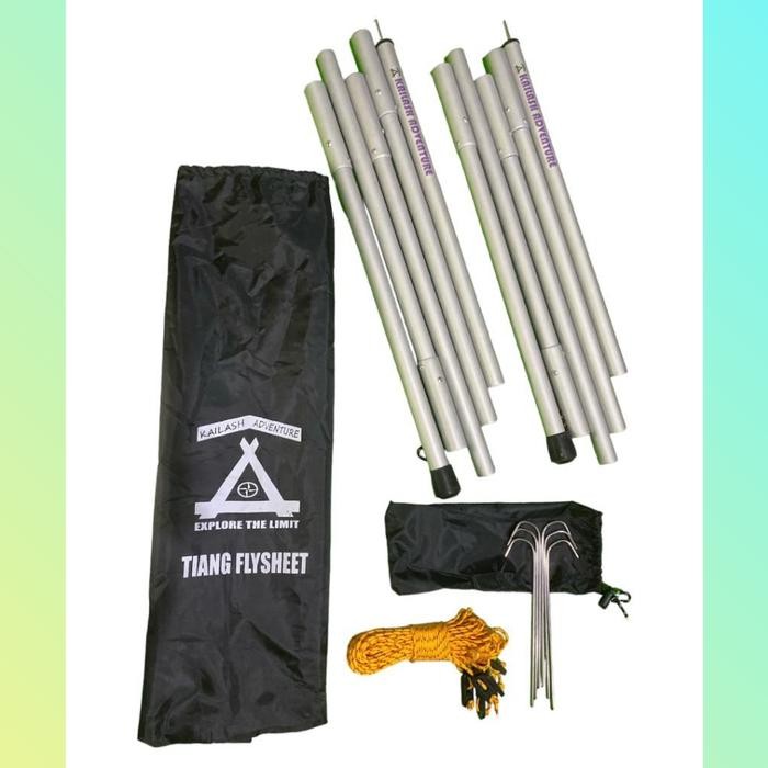 Eiger - Tiang/Frame Flysheet Aluminium (Paket Lengkap)