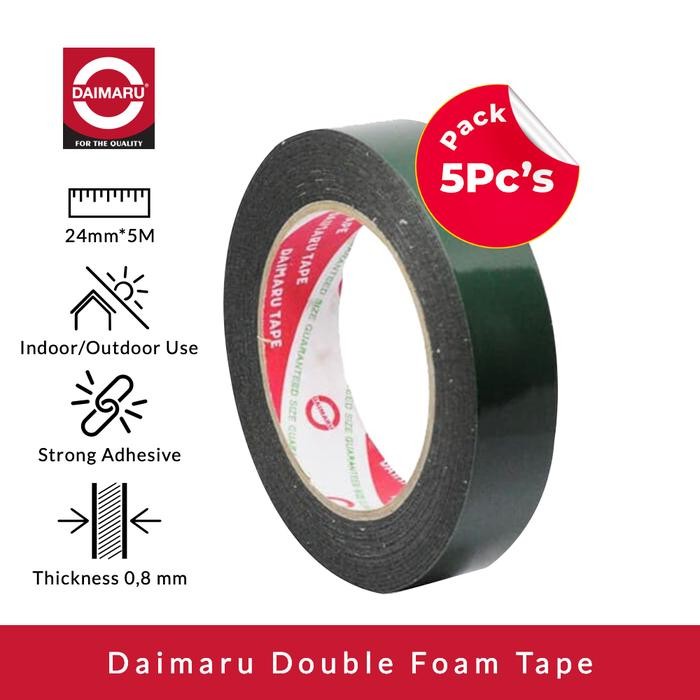 

Stok Baru [Dapat 5pcs] Daimaru Double Foam Tape 24mm x 5m