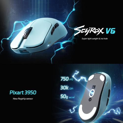 Scyrox V6 / V-6 Ultra Lightweight Gaming Mouse PAW-3950 8K Polling Rate