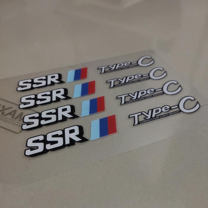 Stiker Velg SSR Type C Type F Type C-RS
