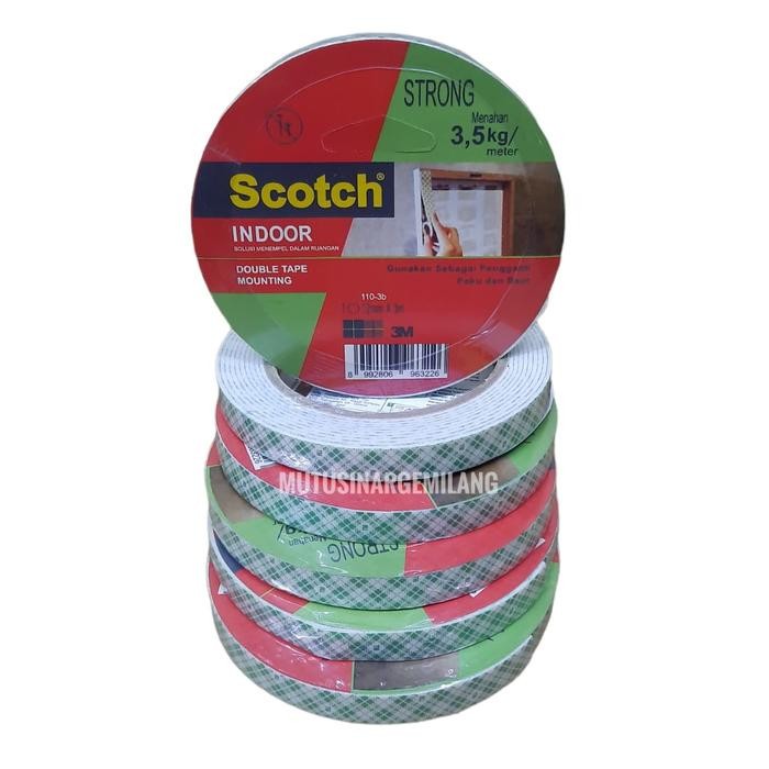 

Stok Baru 3M Double Tape Mounting Scotch 12mm x 3mtr Original USA
