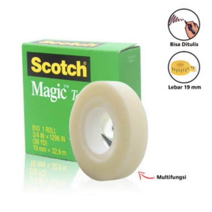 

Stok Baru 3M Scotch Magic Tape 3/4" x 36yrd
