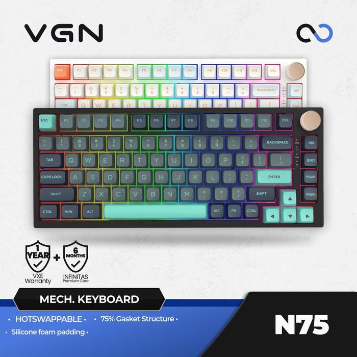 VGN N75 / N-75 PRO Hotswap Gasket Wireless 75% Mechanical Keyboard