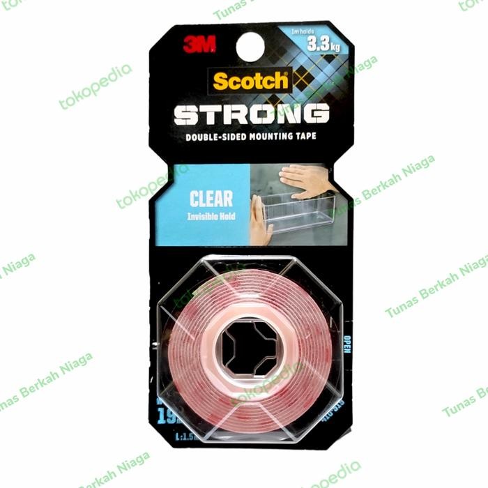 

Stok Baru 3M Scotch Strong Clear / Double Tape 3M Strong Clear - 19mm x 1,5m